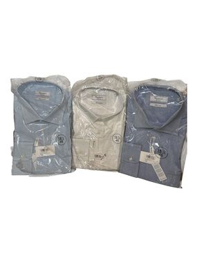 NEW! Camicissima LOT OF 3 Long Sleeve Dress Shirts 18.5 Regular Fit